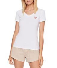 GUESS MINI TRIANGLE T-Shirt mit V-Ausschnitt - T-Shirts und Tops für Damen