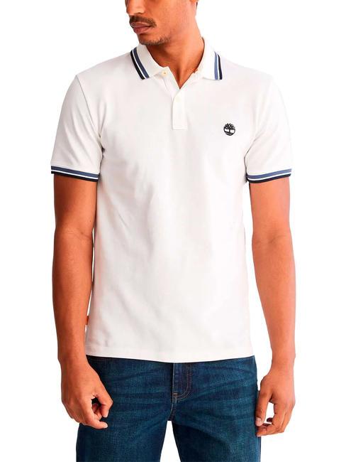 TIMBERLAND SS TIPPED PIQUE Kurzärmliges Poloshirt mit schmaler Passform Weiß - Herren-Polo-Shirts/Herren-Polo-Shirt/Herrenpoloshirt/Herrenpoloshirts