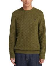 TIMBERLAND P-B LAMBWOOL Pullover mit Rundhalsausschnitt aus Wollmischung - Herrenpullover