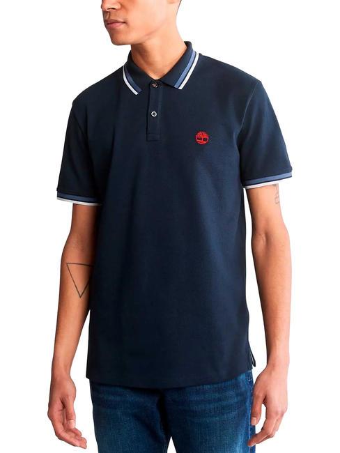 TIMBERLAND SS TIPPED PIQUE Kurzärmliges Poloshirt mit schmaler Passform dunkler Saphir - Herren-Polo-Shirts/Herren-Polo-Shirt/Herrenpoloshirt/Herrenpoloshirts