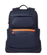 PIQUADRO CORNER Rucksack aus gummiertem Stoff, 14-Zoll-Laptophalter Blau - PC-Rucksäcke - 1