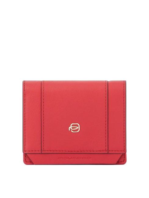 PIQUADRO CIRCLE Geldbörse aus Leder für Damen rot 3 - Brieftaschen Damen