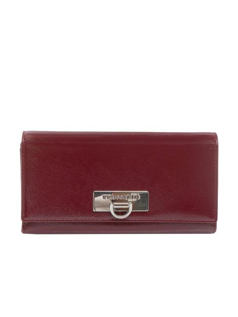 TRUSSARDI IVY CONTINENTAL Große glänzende Geldbörse dunkles Rubin - Brieftaschen Damen