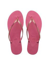 HAVAIANAS YOU GLITTER Flip-Flops samtige Rose - Damenschuhe - 1