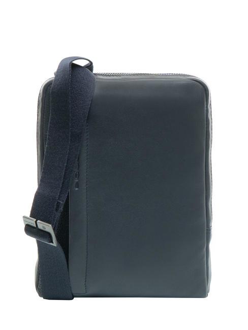 PIQUADRO PAN Kleine Ledergeldbörse Blau - Umhängetaschen Herren