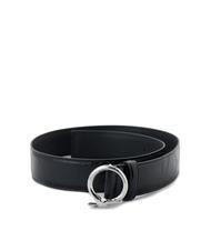 TRUSSARDI GREYHOUND  G&uuml;rtel mit Kroko-Print SCHWARZ - G&uuml;rtel - 1