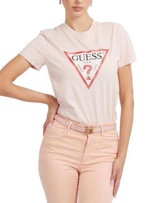 GUESS CLASSIC FIT LOGO T-Shirt mit Logo ruhiges rosa - T-Shirts und Tops für Damen