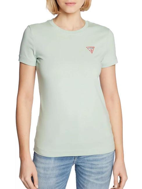 GUESS MINI TRIANGLE Schmal geschnittenes T-Shirt weiche Minze - T-Shirts und Tops für Damen