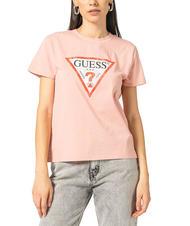 GUESS CLASSIC FIT LOGO T-Shirt mit Logo - T-Shirts und Tops f&uuml;r Damen