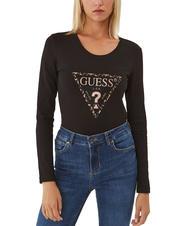 GUESS LEO TRIANGLE T-Shirt mit Nieten - T-Shirts und Tops f&uuml;r Damen