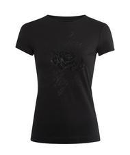 GUESS ROSE T-Shirt mit rosa Strasssteinen - T-Shirts und Tops f&uuml;r Damen