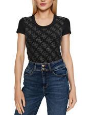 GUESS ALLOVER T-Shirt mit Allover-Logo - T-Shirts und Tops f&uuml;r Damen
