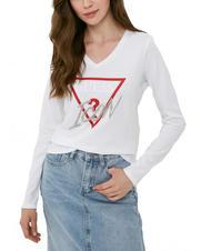 GUESS ICON T-Shirt mit Pailletten - T-Shirts und Tops f&uuml;r Damen