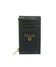 POLLINI GRAINED Flaches Kartenetui mit Rei&szlig;verschluss Schwarz - Brieftaschen Damen - 1