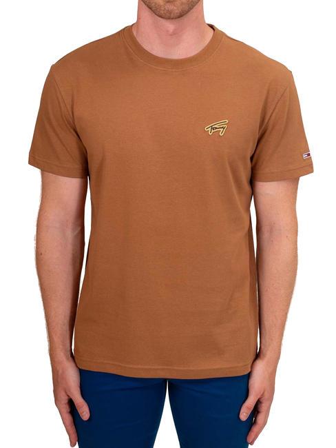 TOMMY HILFIGER TJ CLASSIC GOLD SIGNATURE Baumwoll t-shirt Wüsten-Khaki - Herren-T-Shirts