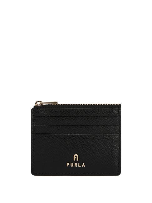 FURLA CAMELIA Kartenetui/Geldbörse aus Leder Schwarz - Brieftaschen Damen