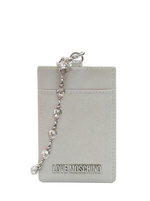 LOVE MOSCHINO LAMINATED  Ausweishalter am Schultergurt gerolltes Silber - Brieftaschen Damen