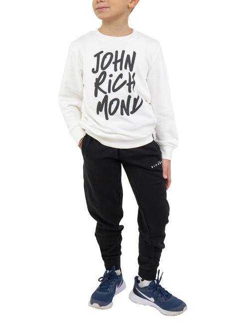 JOHN RICHMOND WONIK Trainingsanzug aus Baumwoll-Sweatshirt und Hose Wolke/Schwarz - Trainingsanzüge für Kinder