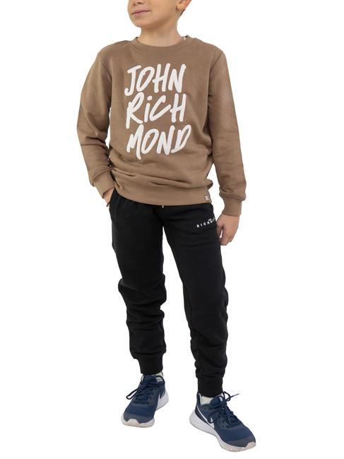 JOHN RICHMOND WONIK Trainingsanzug aus Baumwoll-Sweatshirt und Hose braun l/sw - Trainingsanzüge für Kinder