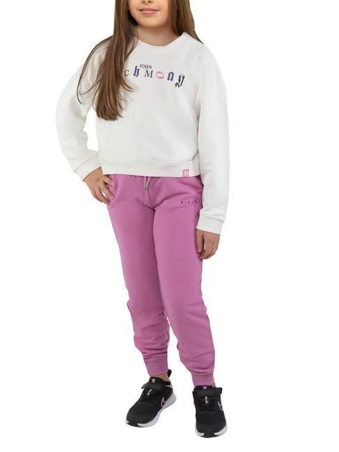 JOHN RICHMOND IRZEK Trainingsanzug aus Baumwoll-Sweatshirt und Hose Wolke/Rosa - Trainingsanzüge für Kinder