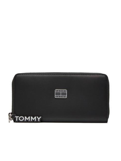 TOMMY HILFIGER TJ CITY GIRL Große Geldbörse mit umlaufendem Reißverschluss Schwarz - Brieftaschen Damen