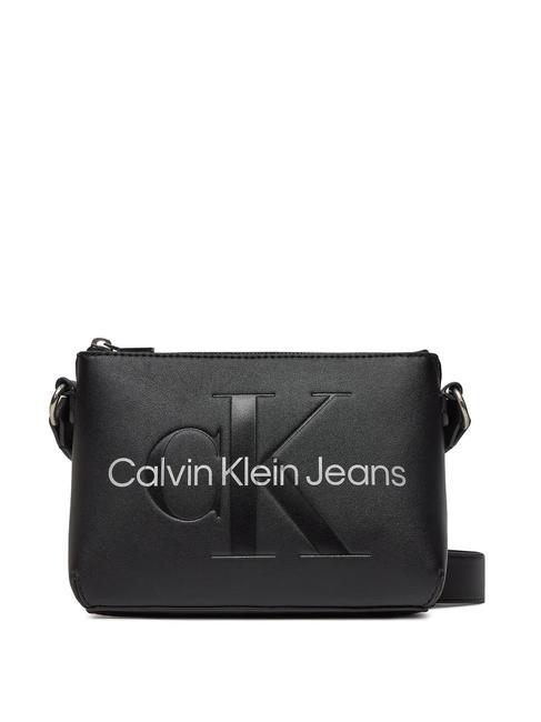 CALVIN KLEIN CK JEANS SCULPTED Kameratasche um die Schulter Schwarz/Metallic-Logo - Damentaschen