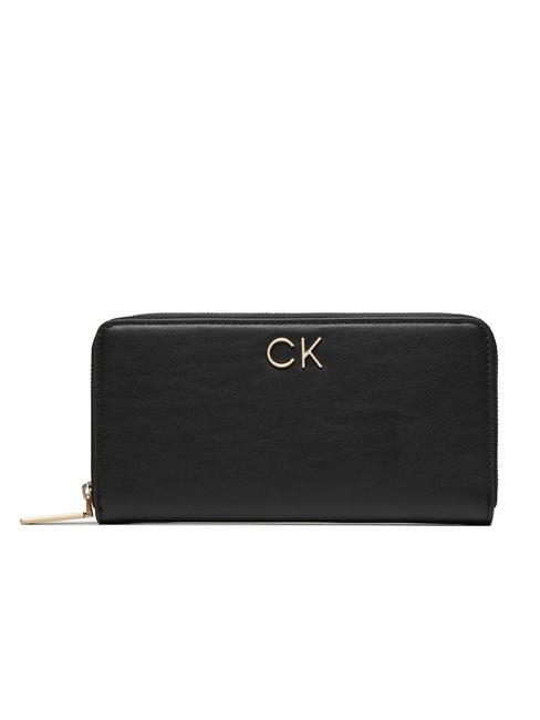 CALVIN KLEIN RE-LOCK Brieftasche mit Reißverschluss ck schwarz - Damentaschen