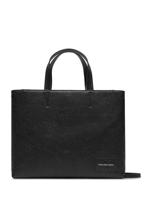 CALVIN KLEIN SCULPTED SNAKE Handtasche mit Schultergurt pvh schwarz - Damentaschen