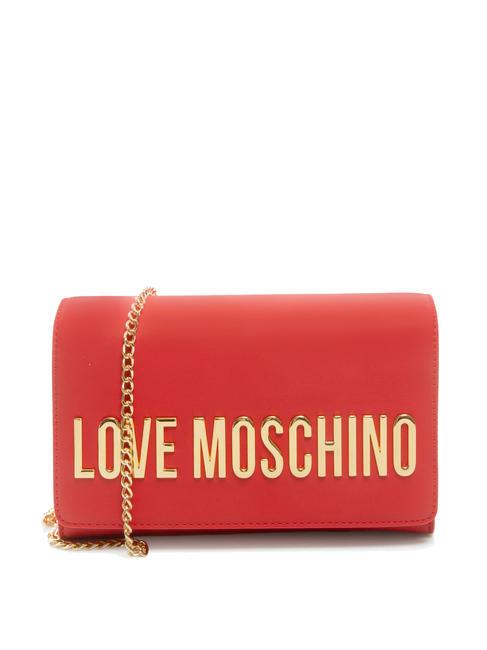 LOVE MOSCHINO SMART DAILY Clutch mit Kettenschulterriemen ROT - Damentaschen