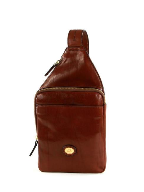 THE BRIDGE STORY UOMO One-Shoulder-Rucksack aus Leder BRAUN - Rucksäcke für Schule &amp; Freizeit