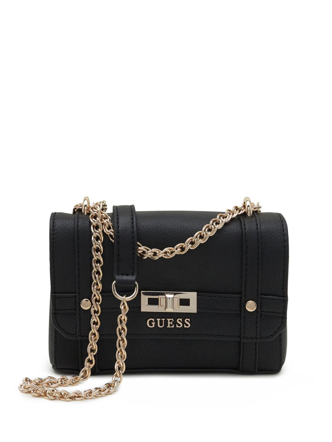 Guess Emilee Schulter-/Umhänge-Mikrotasche Schwarz - Einkaufen Zu 