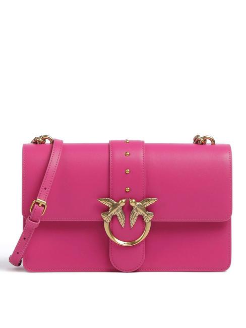 PINKO CLASSIC LOVE BAG Eine einfache Tasche Rosa Pinko-Antikgold - Damentaschen
