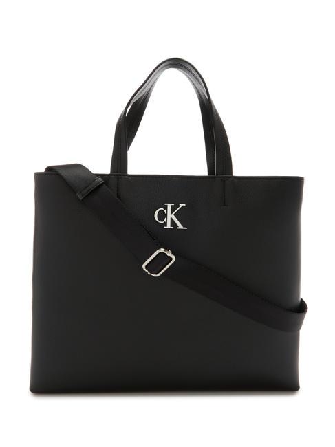 CALVIN KLEIN MINIMAL MONOGRAM Slim Handtasche, mit Schultergurt pvh schwarz - Damentaschen