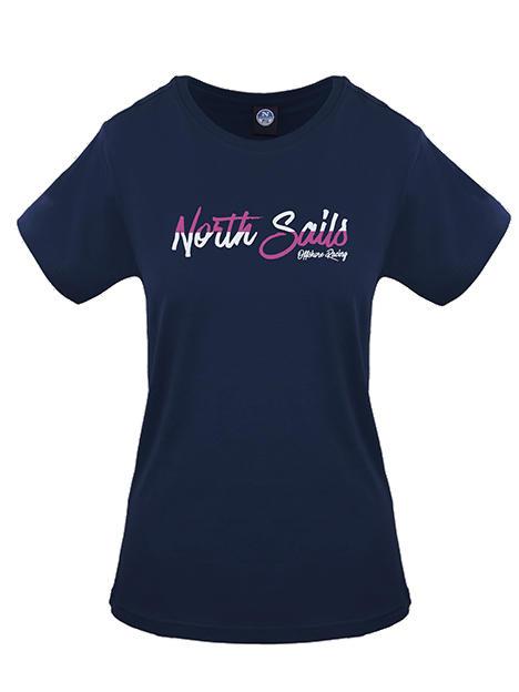 NORTH SAILS N|S OFFSHORE RACING Baumwoll t-shirt blau marine - T-Shirts und Tops für Damen