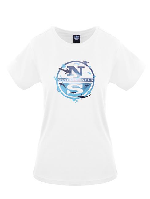 NORTH SAILS OCEAN LOGO Baumwoll t-shirt Weiß - T-Shirts und Tops für Damen
