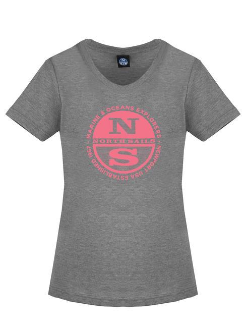 NORTH SAILS MARINE & OCEANS Baumwoll t-shirt grau - T-Shirts und Tops für Damen