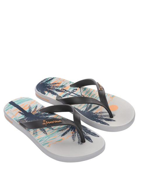 IPANEMA POSTO 10 TEMAS IV  Gummi-Flip-Flops grau/orange/blau - Herrenschuhe