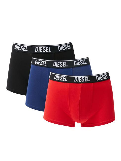 DIESEL LOGO TRIPACK Set mit 3 Boxershorts rot/schwarz/blau - Herrenslip