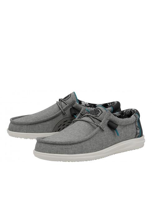 HEY DUDE WALLY H2O Mokassin-Schuh aus Stretchmaterial Graphit - Herrenschuhe