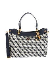 GUESS SHEMARA Jacquard-Tasche mit Schultergurt Marine-Logo - Damentaschen - 1