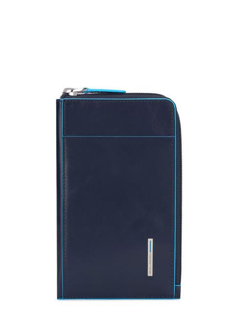 PIQUADRO BLUE SQUARE Geldbörse mit Halsspitze Blau - Brieftaschen Herren