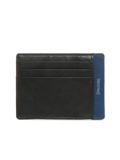 SPALDING STRIPE Kreditkartenetui aus Leder schwarz/marine - Brieftaschen Herren