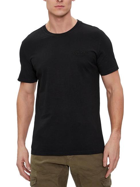 GUESS TRIANGLE ITALIS Baumwoll t-shirt jetbla - Herren-T-Shirts
