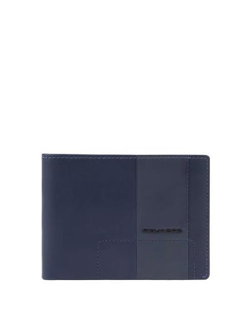 PIQUADRO FINN Lederbrieftasche mit Münzfach Blau - Brieftaschen Herren