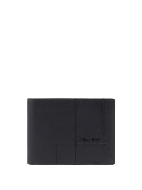 PIQUADRO FINN Mittelgroße Lederbrieftasche Schwarz - Brieftaschen Herren