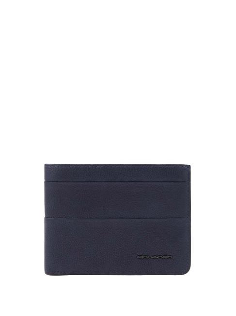 PIQUADRO PAAVO Lederbrieftasche mit Münzfach Blau - Brieftaschen Herren