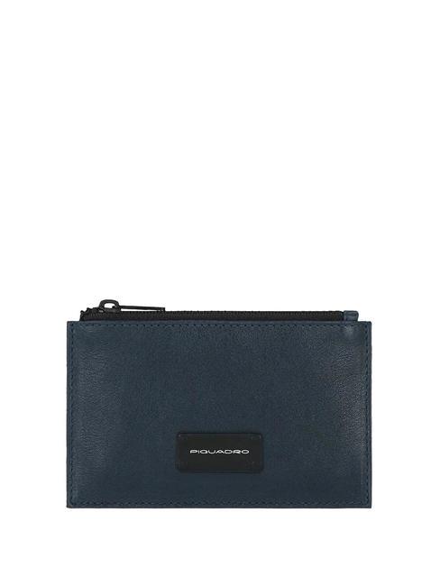 PIQUADRO HARPER Portemonnaie aus Leder Blau - Brieftaschen Herren