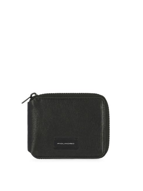 PIQUADRO HARPER  Mini-Geldbörse aus Leder Schwarz - Brieftaschen Herren