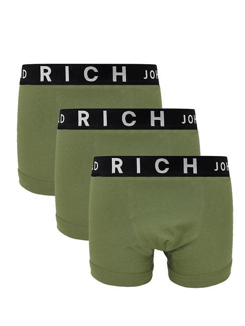 JOHN RICHMOND LONDON TRIPACK Set mit 3 Boxershorts grüne mil. - Herrenslip