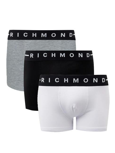 JOHN RICHMOND FLORENCE TRIPACK Set mit 3 Boxershorts Schwarz/Grau/Weiß - Herrenslip